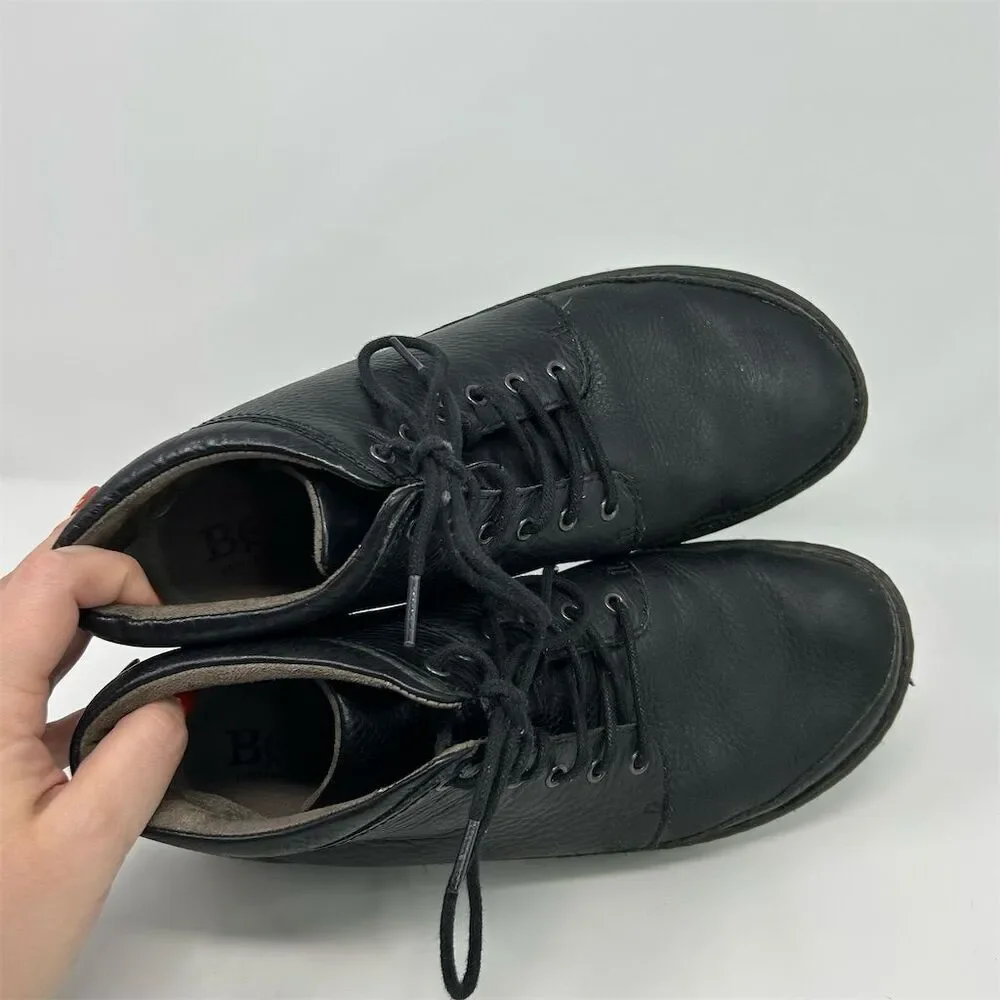 Born Men's Black Leather Chukka Boots Lace-up Ankle Casual Rugged Style Size 9